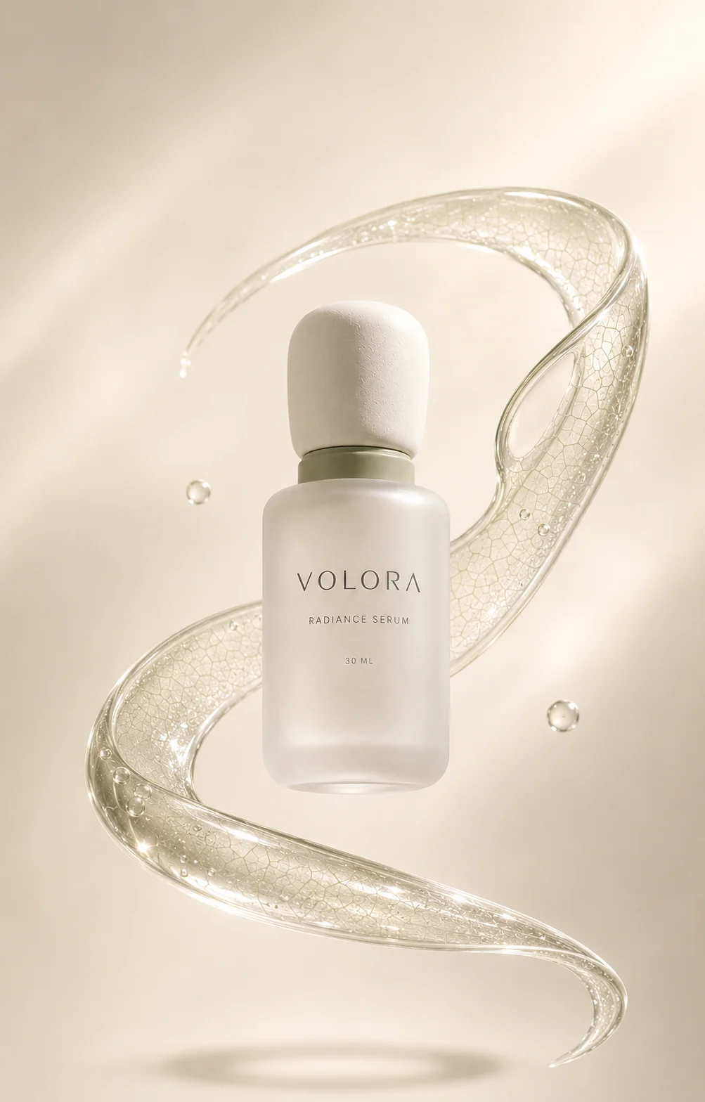 Radiance Serum in a swirl of gel
